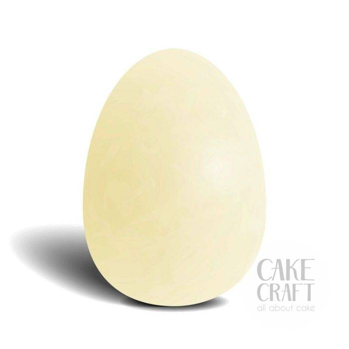 Σοκολατένιο αυγό λευκό γυμνό 300gr (18εκ)