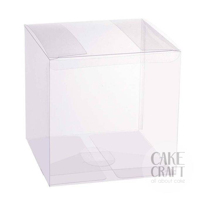 Κουτί Διάφανο Τετράγωνο PVC 22x22x22Y cm + Χρυσή Βάση