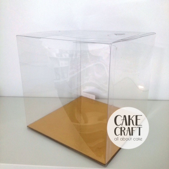 Διάφανα Κουτιά Τετράγωνα - Κουτί Διάφανο Τετράγωνο PET 22x22x22Y cm + Βάση