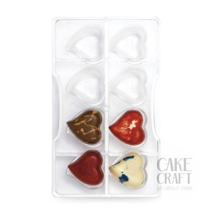 Καλούπι Σοκολάτας Καρδιά Decora 8Χκαρδιές 39,7 x 39,2 x 10mm