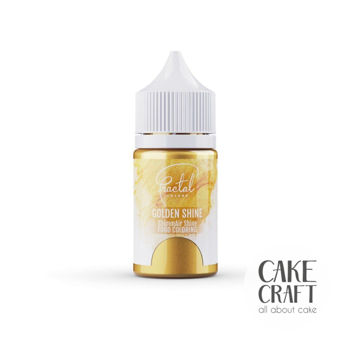 Μεταλλικά Χρώματα Αερογράφου - Μεταλλικό Χρώμα Ζαχαροπλαστικής Αερογράφου Fractal Colors - Golden Shine / Χρυσή Λαμψή 33gr