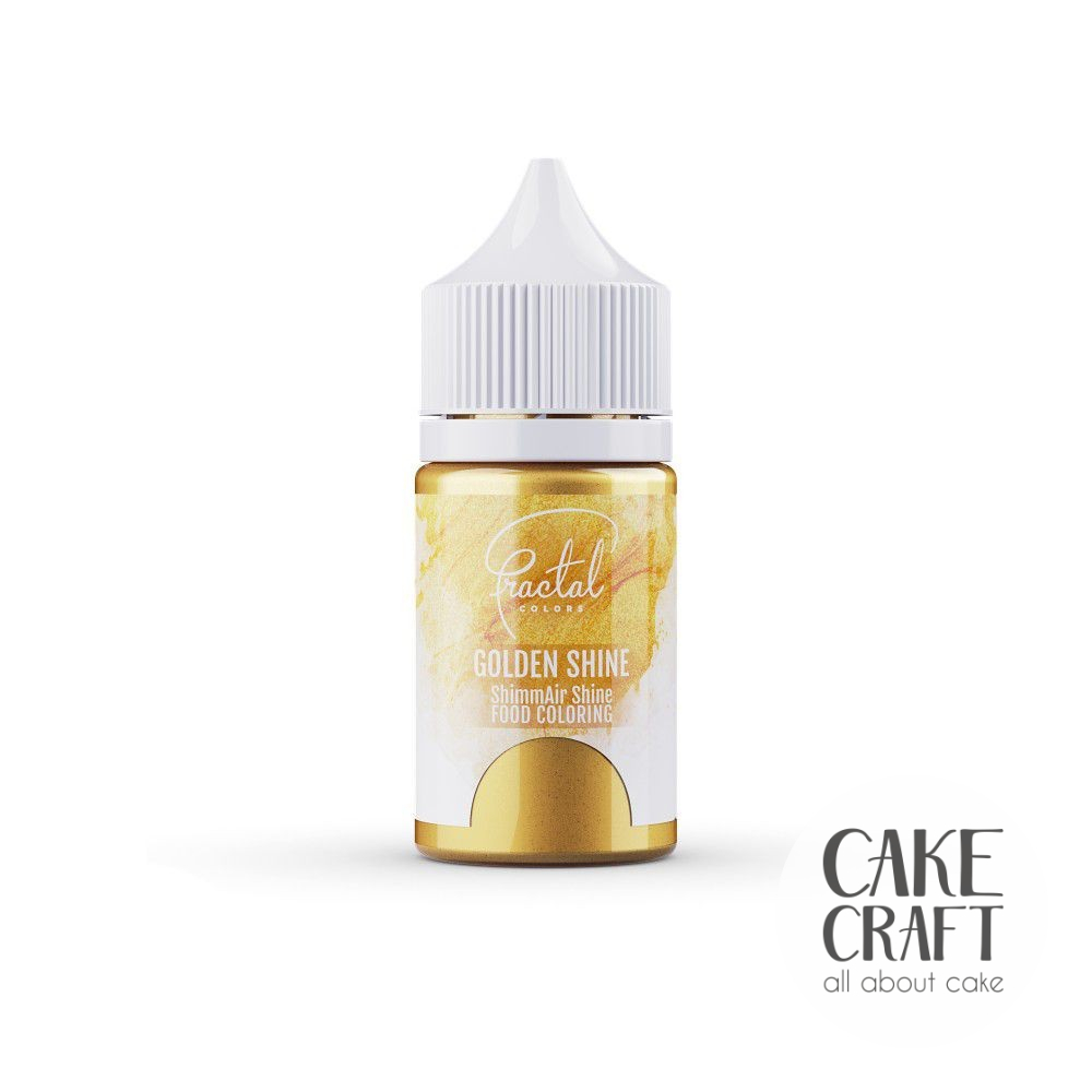 Μεταλλικά Χρώματα Αερογράφου - Μεταλλικό Χρώμα Ζαχαροπλαστικής Αερογράφου Fractal Colors - Golden Shine / Χρυσή Λαμψή 33gr