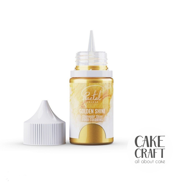 Μεταλλικά Χρώματα Αερογράφου - Μεταλλικό Χρώμα Ζαχαροπλαστικής Αερογράφου Fractal Colors - Golden Shine / Χρυσή Λαμψή 33gr