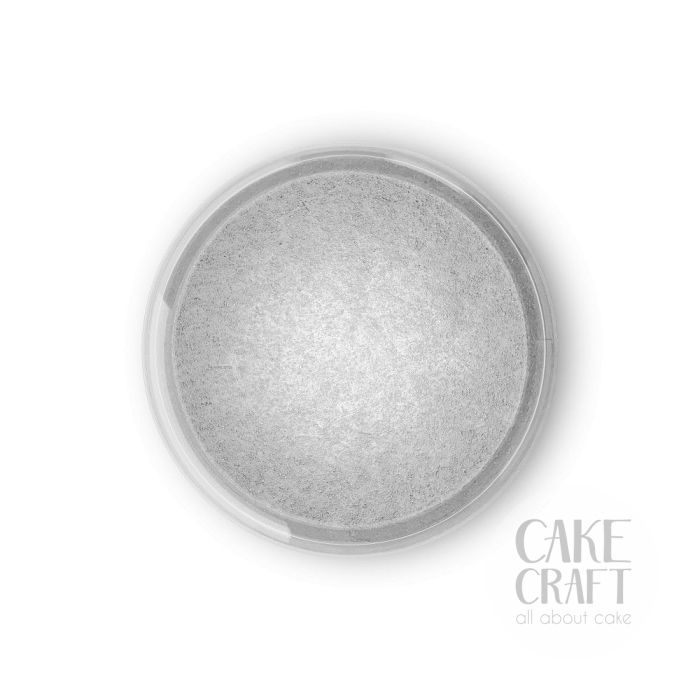 Χρώμα Ζαχαροπλαστικής περλέ σε σκόνη Fractal Colors - Light Silver / Απαλό Ασημί 10ml