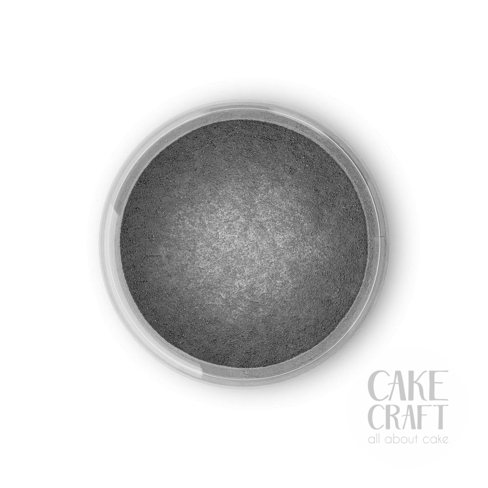Χρώμα Ζαχαροπλαστικής περλέ σε σκόνη Fractal Colors - Dark Silver / Σκούρο Ασημί 10ml
