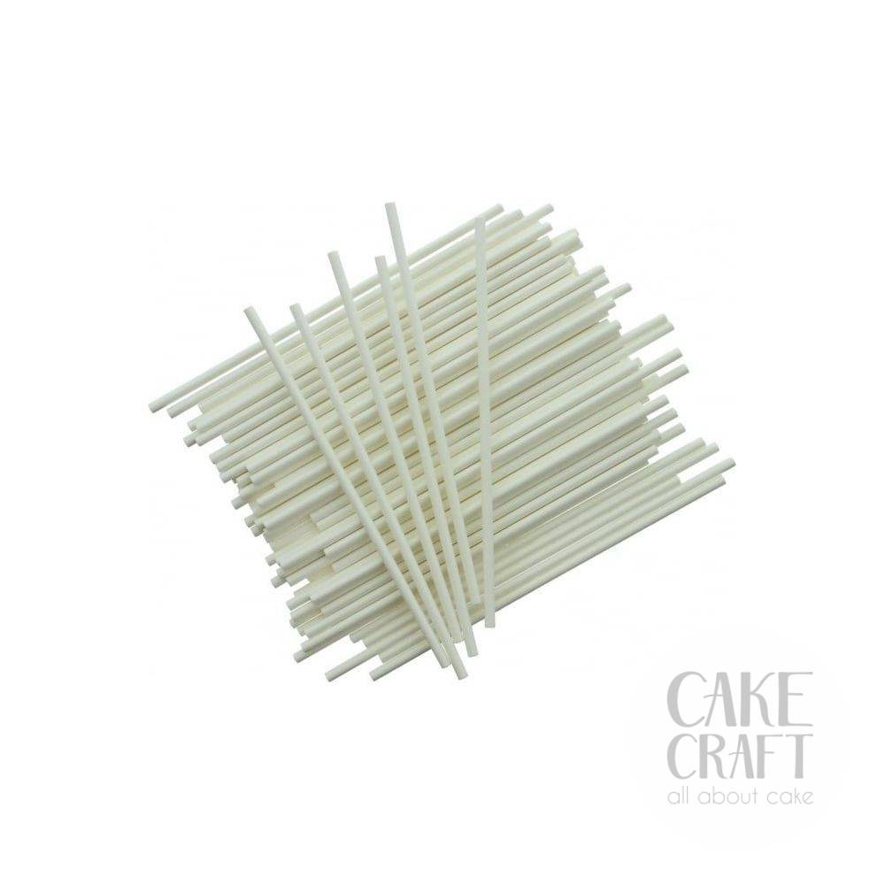 Λευκά Χάρτινα Sticks SugarCraft για Cake Pops & Γλυφιτζούρια 15εκ. 500τεμ