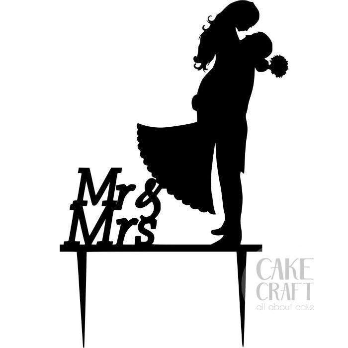 Cake Topper Mr & Mrs 3