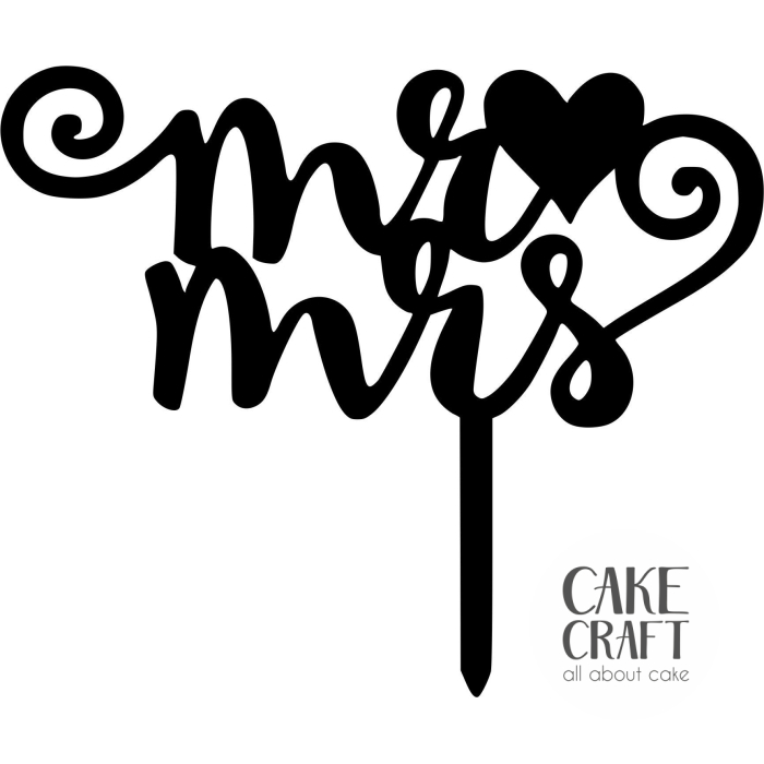 Cake Toppers Γάμου / Βαλεντίνου - Cake Topper Mr / Mrs v5