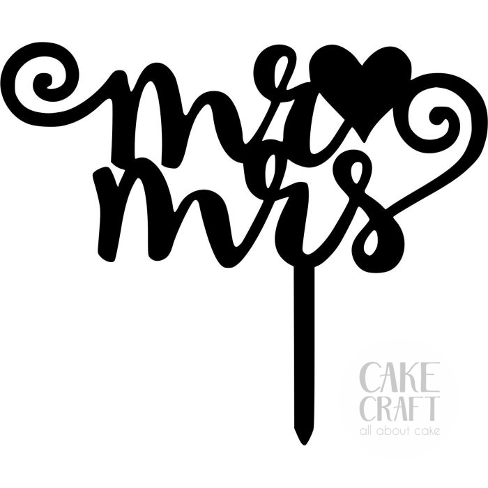 Cake Topper Mr & Mrs 5