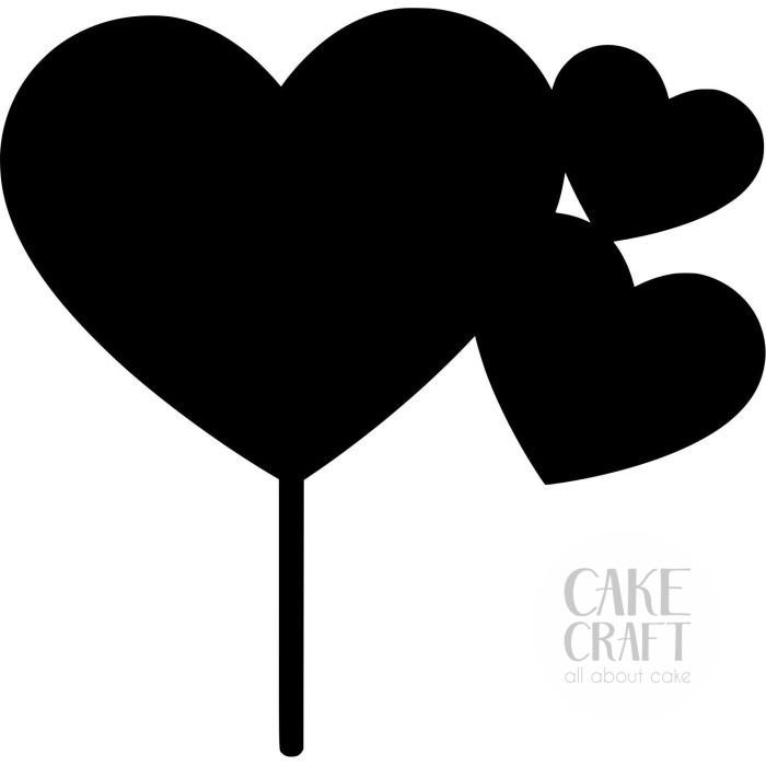 Cake Topper Heart 2