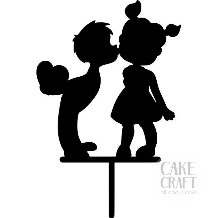 Cake Topper Boy & Girl Love