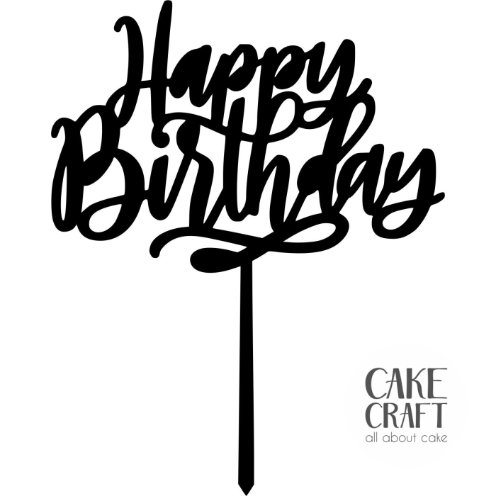 Cake Toppers Γενεθλίων - Cake Topper happy birthday 2