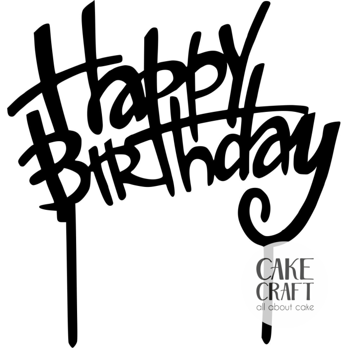 Cake Toppers Γενεθλίων - Cake Topper happy birthday 3