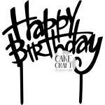 Cake Toppers Γενεθλίων - Cake Topper happy birthday 3