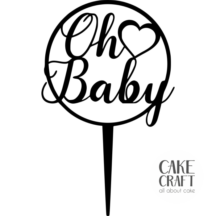 Cake Toppers Διάφορα - Cake Topper Oh Baby