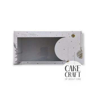 Κουτιά Χριστουγεννιάτικα - Κουτί τούρτας Κορμού Χριστουγεννιάτικο 15x30x10εκ