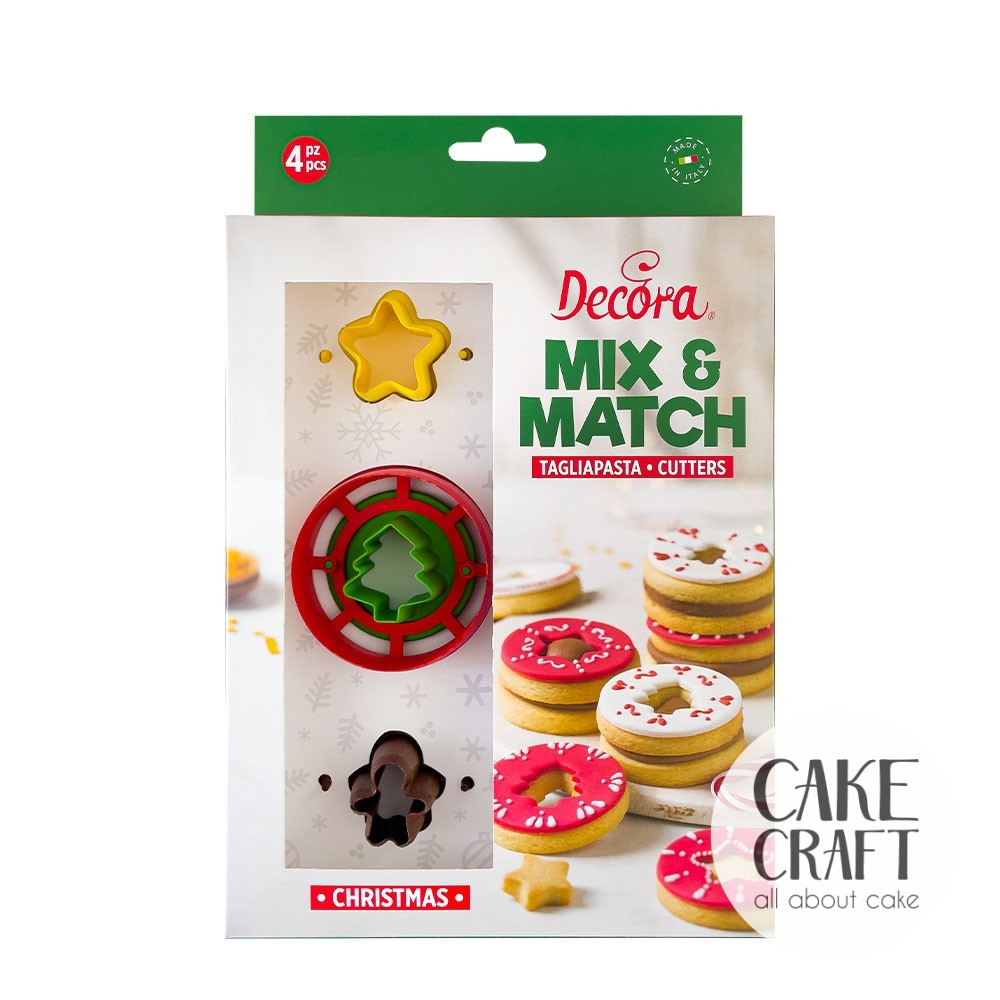 Κουπάτ Χριστουγεννιάτικα - Κουπάτ Σετ Χριστουγεννιάτικα για γεμιστά μπισκότα Decora  4τμχ