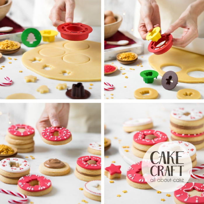 Κουπάτ Χριστουγεννιάτικα - Κουπάτ Σετ Χριστουγεννιάτικα για γεμιστά μπισκότα Decora  4τμχ