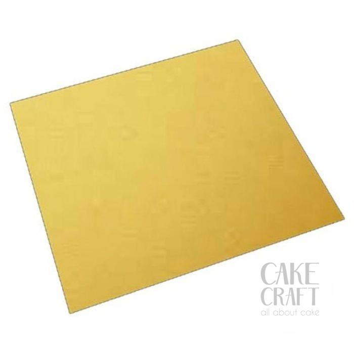 Δίσκος τούρτας τετράγωνος Χρυσός Πάχος 3mm. 25x25εκ.