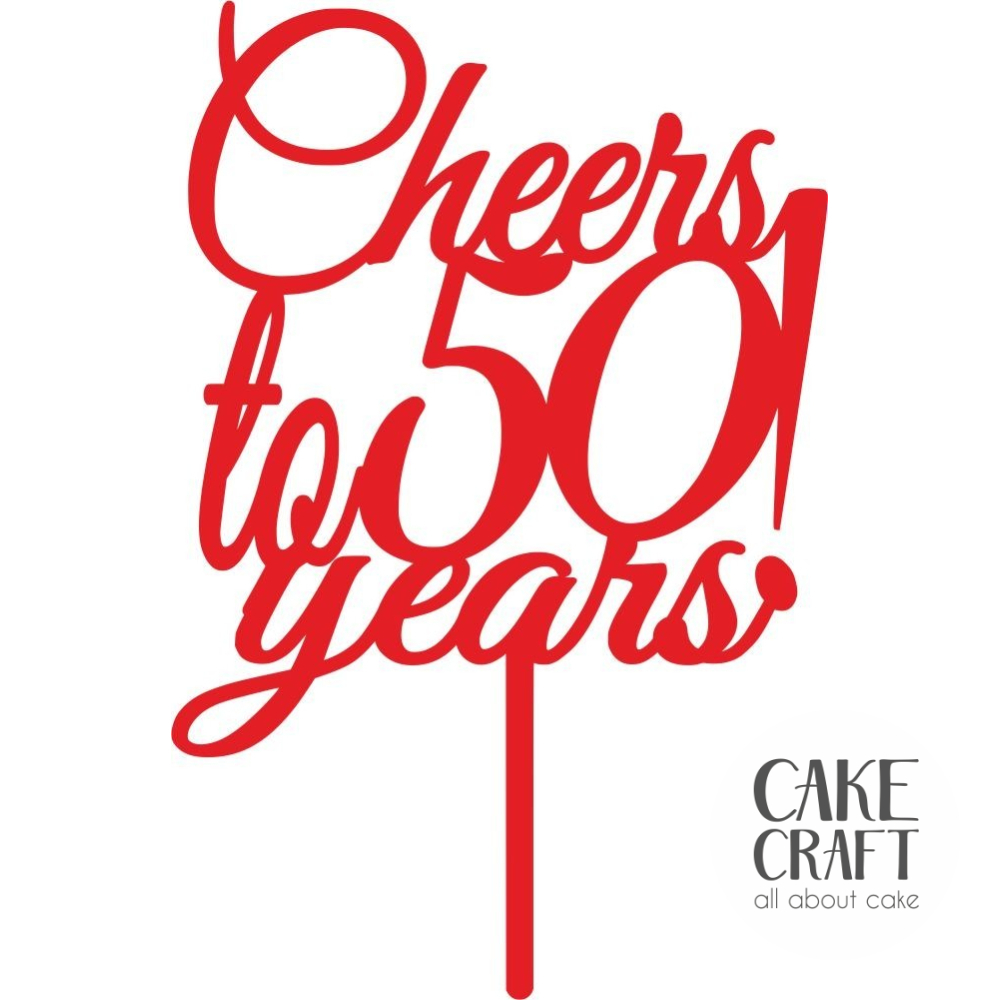 Cake Toppers Γενεθλίων - Cake Topper Cheers to 50 years