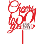 Cake Toppers Γενεθλίων - Cake Topper Cheers to 50 years