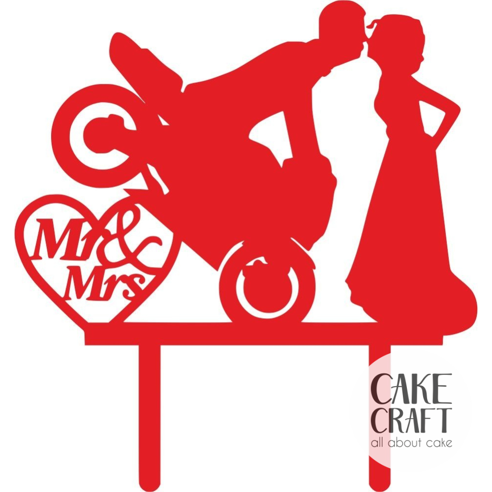 Cake Toppers Γάμου / Βαλεντίνου - Cake Topper Mr / Mrs Moto