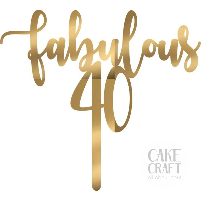 Cake Topper forty fabulous 2