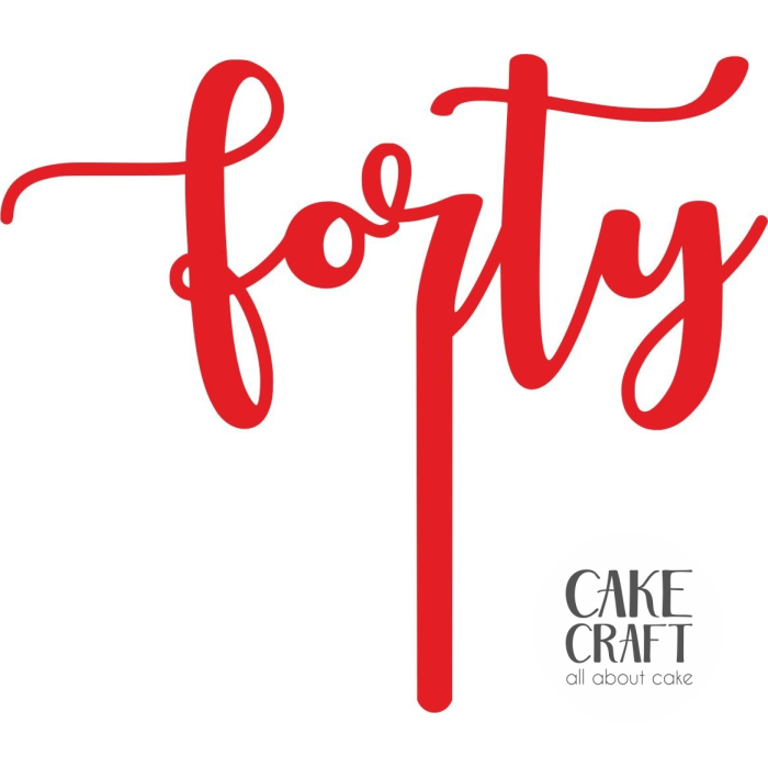 Cake Toppers Νούμερα / Αριθμοί - Cake Topper Forty