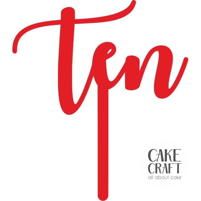 Cake Toppers Νούμερα / Αριθμοί - Cake Topper ten
