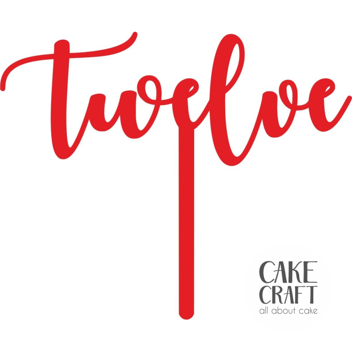 Cake Toppers Νούμερα / Αριθμοί - Cake Topper Twelve