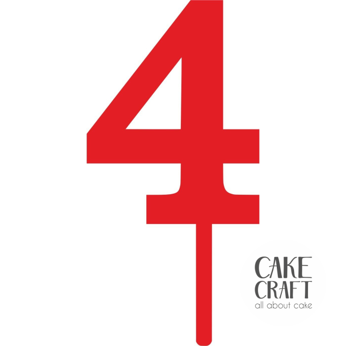 Cake Toppers Νούμερα / Αριθμοί - Cake Topper 4