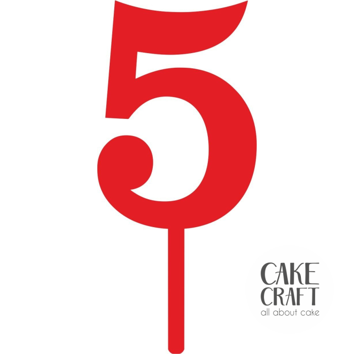 Cake Toppers Νούμερα / Αριθμοί - Cake Topper 5