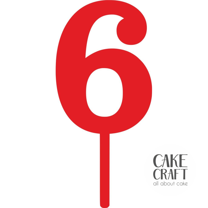 Cake Toppers Νούμερα / Αριθμοί - Cake Topper 6