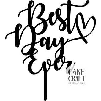 Cake Toppers Διάφορα - Cake Topper best day ever