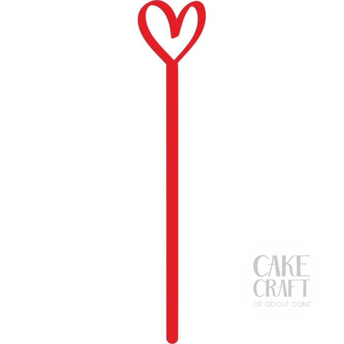 Cake Pop Sticks 12τμχ heart 1