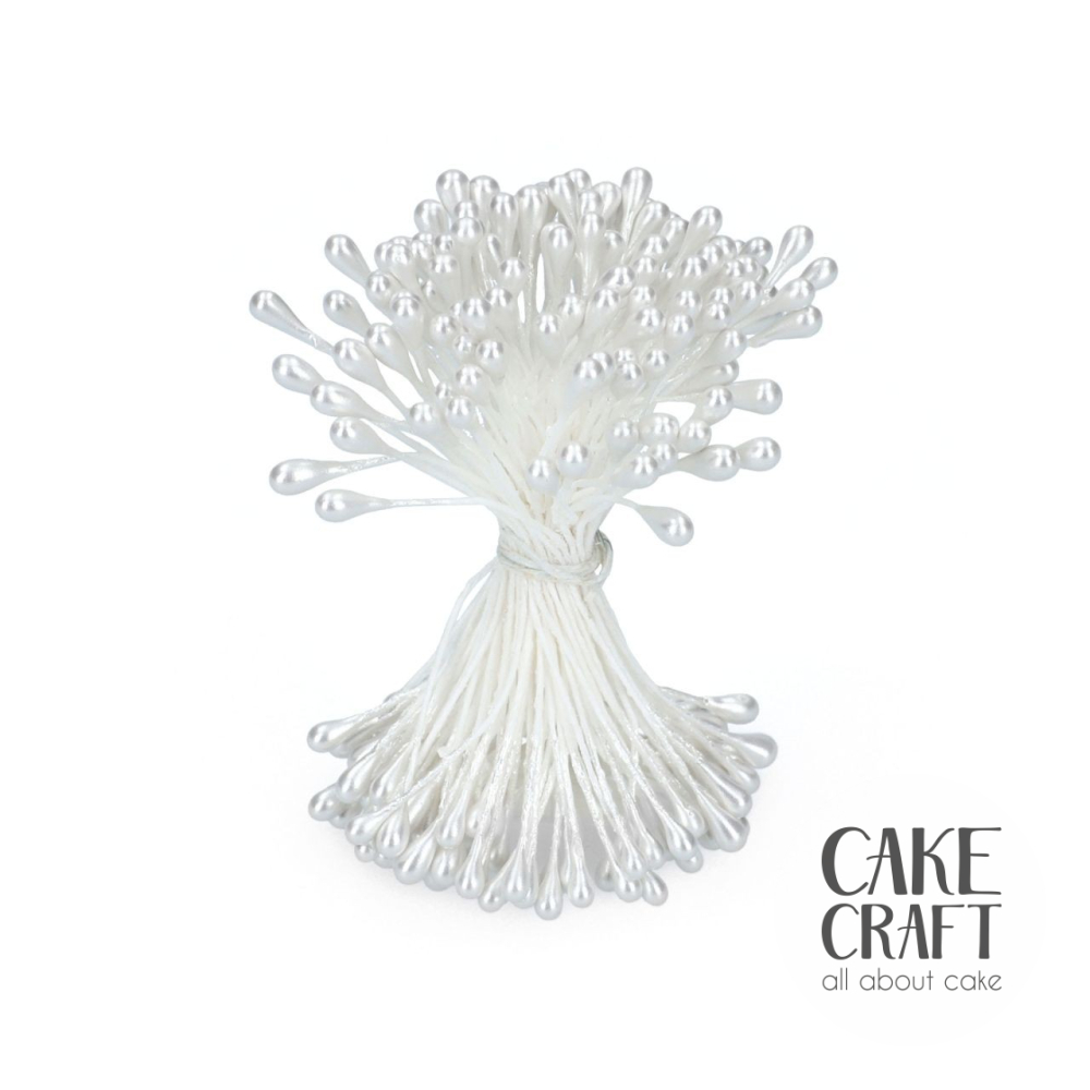 Αξεσουάρ Λουλουδιών  - Στήμονες Λευκοί για βρώσιμα Λουλούδια 120τμχ