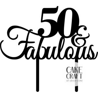 Cake Toppers Γενεθλίων - Cake Topper 50 Fabulous