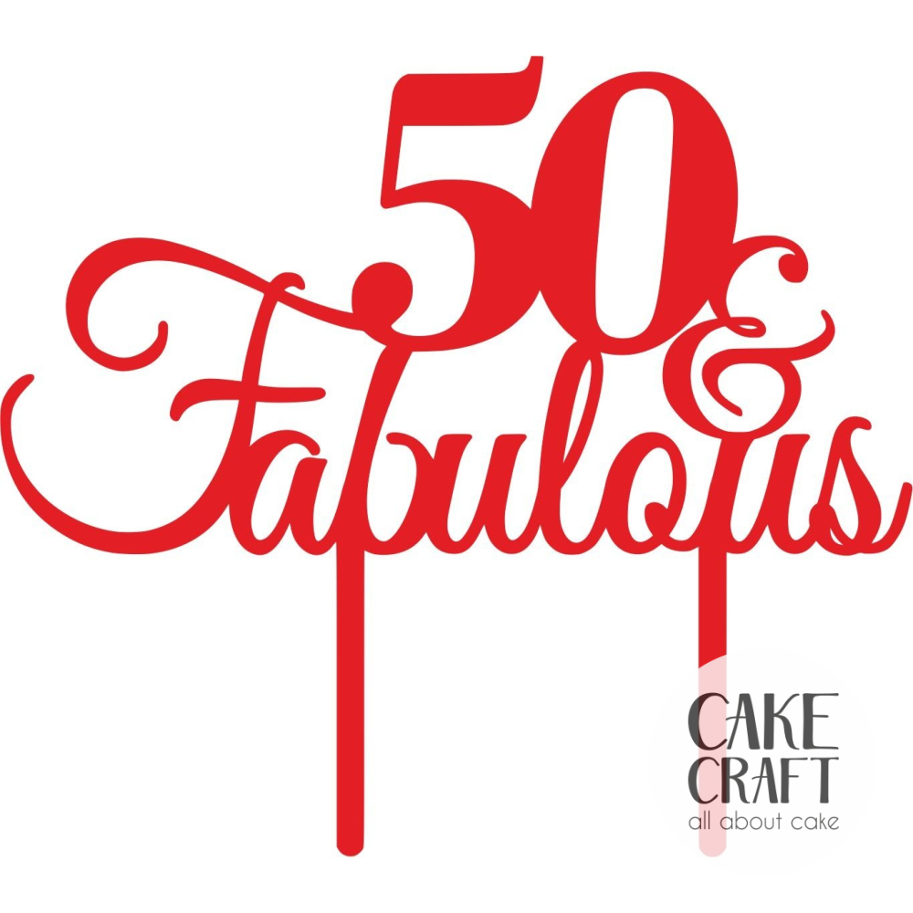 Cake Toppers Γενεθλίων - Cake Topper 50 Fabulous