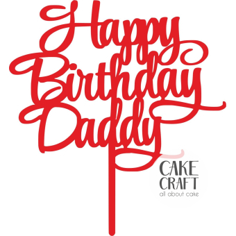 Cake Toppers Γενεθλίων - Cake Topper Happy Birthday Daddy