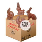 Σοκολατένια Αυγά / Μπάλες / Ζωάκια - Κιβώτιο Ζωάκια γάλακτος συσκευασμένα 200gr ( Ανάμεικτα σχέδια ) 25τμχ