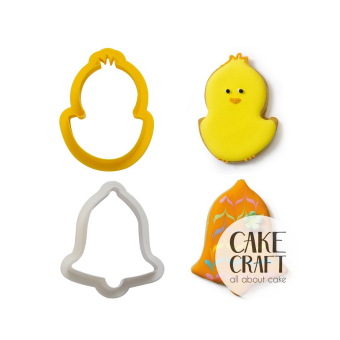 Κουπάτ Πάσχα - Κουπάτ Κοτοπουλάκι και Καμπάνα Decora 2τμχ