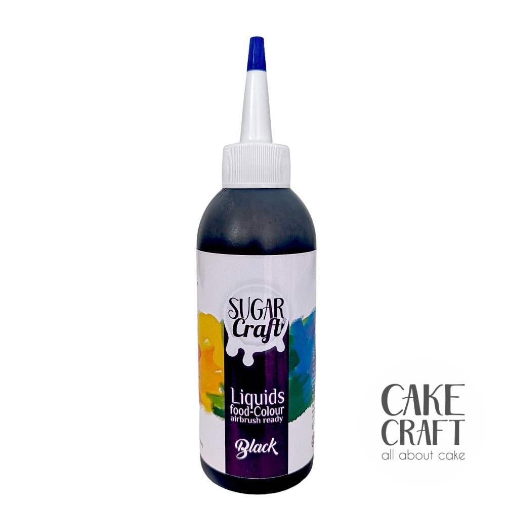 Υγρά Χρώματα - Χρώματα Αερογράφου - Υγρό Χρώμα Ζαχαροπλαστικής- Αερογράφου SugarCraft - Black / Μαύρο 130ml