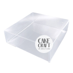 Κουτιά Χριστουγεννιάτικα - Κουτί Διάφανο Τετράγωνο PET Βασιλόπιτας 25x25x9Y cm