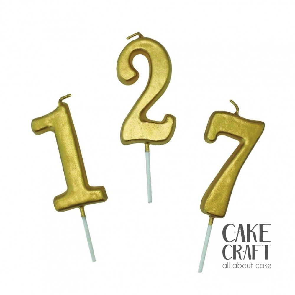 Κεριά & Βεγγαλικά - Κεράκι Γενεθλίων Χρυσό νούμερο 7