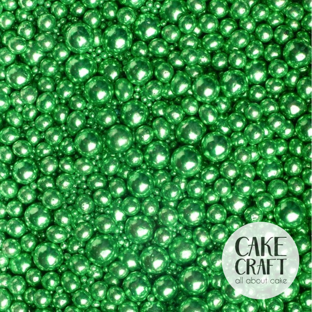 Πέρλες - SugarCraft Πέρλες Metallic Green 3,5,7,10χιλ 90gr