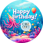 Βρώσιμα Σχέδια Γενεθλίων - Βρώσιμο Σχέδιο under the sea v2