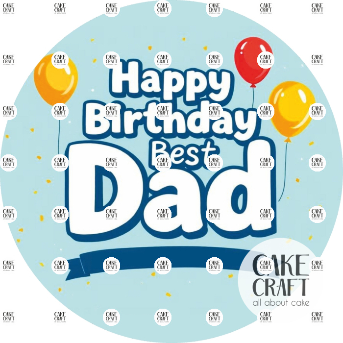 Βρώσιμα Σχέδια Γενεθλίων - Βρώσιμο Σχέδιο best dad v2