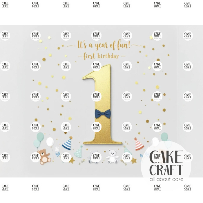 Βρώσιμα Σχέδια Baby - Βρώσιμο Σχέδιο first birthday boy v1