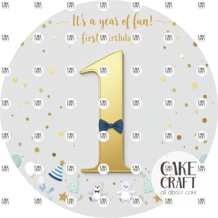 Βρώσιμα Σχέδια Baby - Βρώσιμο Σχέδιο first birthday boy v2