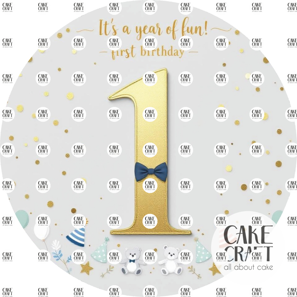 Βρώσιμα Σχέδια Baby - Βρώσιμο Σχέδιο first birthday boy v2